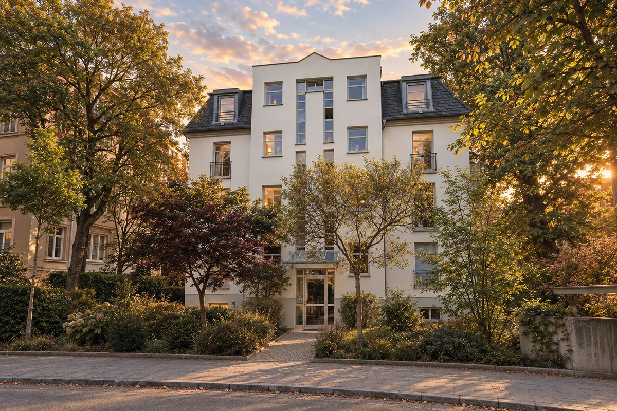 KI-Visualisierung: Jägerstraße 25 in Dresden, Sitz der AS Immobilien und Hausverwaltung GmbH